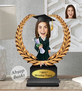 Kişiye Özel Mezuniyet Ödülü  Ahşap Biblo-9