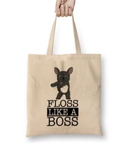 French Bulldog Floss Like A Boss Bez Çanta Uzun Saplı