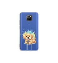 General Mobile GM 20 ile Uyumlu Splash Köpek Tasarımlı Şeffaf Silikon Kılıf