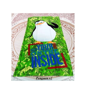 Madagascar Lisanslı Çocuk Plaj Havlusu-PENGUEN V2