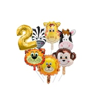 Safari Fiğürlü 2 Yaş Balon Seti