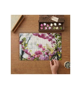 Bahar Çiçekleri Tasarımı 240 parça Ahşap Puzzle Ahşap Kutuda MP10127