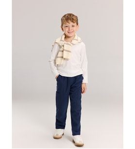 LCW Kids Lacivert Beli Lastikli Erkek Çocuk Kargo Pantolon