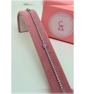 925 Ayar Gümüş Lotus Su Yolu Bileklik , Pembe ve Mor Lotus Su Yolu Bileklik , Çiçekli Bileklik (Pembe)