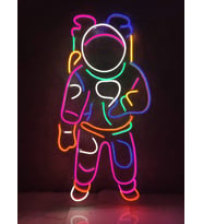 Astronot Neon Led Tabela Kafe Neon