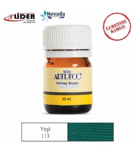 ARTDECO KUMAŞ BOYASI 25ML YEŞİL 10 A - 113 Ücretsiz Kargo