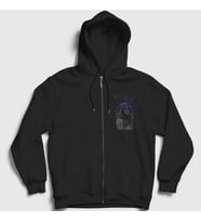 Presmono Unisex Siyah Juniper Metal Myrkur Fermuarlı Kapüşonlu Sweatshirt 538690tt