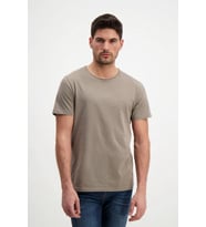 Kahverengi Erkek Yıkamalı Basic T-shirt