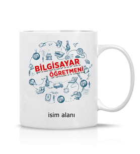 Bilgisayar Öğretmeni Temalı kişiye özel isimli Öğretmenler Gününe Özel Hediye-020