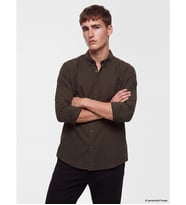 LCW Vision Kahverengi Regular Fit Oxford Erkek Gömlek