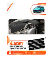 RENAULT TWINGO (1998-2000) Uyumlu Ön Torpido Koruma Kılıfı Halısı - Siyah Bej