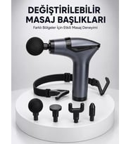 AKTÜEL 3in1 Taşınabilir Şarjlı Titreşimli Masaj Cihazı Çok Fonksiyonlu Yeni Nesil