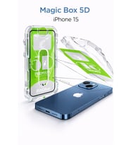 iPhone 15 Epro 5D Şeffaf Ekran Koruyucu Cam – Full Kaplama