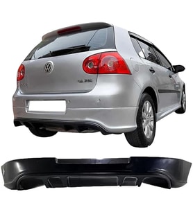 Vw Golf 5 Custom Arka Ek Difüzör Siyah Plastik 2003-2009 Arka-difizör-bodykit-ek-karlık