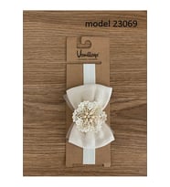 Krem Fiyonk Bebek Bandana Saç Aksesuar 23069