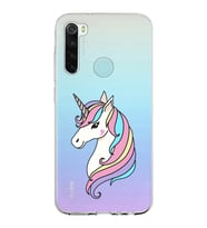 Xiaomi Redmi Note 8 Uyumlu Kapak Unicorn Tasarımlı Şeffaf Silikon Kılıf