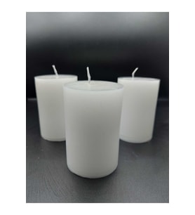Soya Parafinli BEYAZ (1 Adet) 160-170 Saat Yanma Süreli Çap:7 Cm Boy:25 Silindir Blok Mum BEYAZ