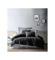 Cotton Box Plain Ranforce Tek Kişilik Nevresim Takımı-Siyah Gri
