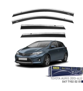 Toyota Uyumlu Auris -2013 Kromlu Cam Rüzgarlığı 4Lü Parça