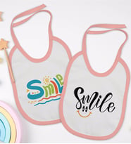 BK Kids Smile Tasarımlı 2’li Pembe Mama Önlüğü-1