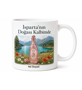 Isparta Eğirdir Gölü Kovada Gölü Milli Parkı Gül Suyu Kupa Bardak Hediye