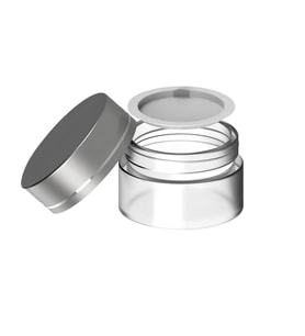35 ml Boş Şeffaf Cam Seyahat Krem ve Organizer Kavanozu Kozmetik Kutu