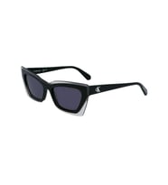 Calvin Klein Jeans CKJ 23656S 001 52 Kadın Cat Eye Kristal Siyah Kemik Güneş Gözlüğü