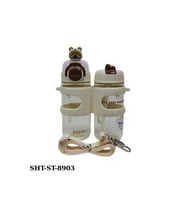 Shotay ST-8903 330ml+450ml Çift Kullanım Pipetli Beyaz Matara