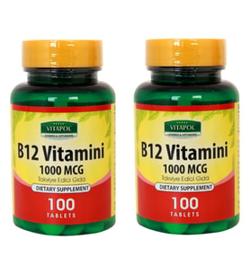 Vitapol Vitamin B12 100 Tablet 2 Adet (Renksiz)