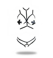 Mulvxbrf Brf02 Siyah Harness Takım Yüksek Boyunlu Vücut Layan - Brf144 (Mulvix)