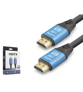 Hdmi 2.0 Kablo 4K Uhd 19+1 Od 8.0 Mm 1.5 M - Siyah Mavi ND4050