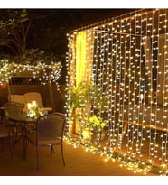 8 Fonksiyonlu Animasyonlu Perde Led Işık Saçak Led Işık 100 Led 10 Mt (Sarı)