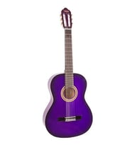 Valencia VC102TPPS Klasik Gitar 1/2 (Mor Sunburst) Sap Çelikli - Küçük Eller İçin Rahat - Renkli