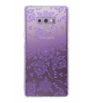 Samsung Galaxy Note 9  Kamera Korumalı Kapak Nostalji Desen Tasarımlı  Şeffaf  Kılıf