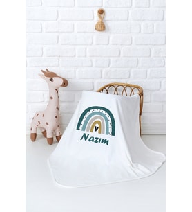 Pia Baby Premium %100 Pamuk Çift Kat Penye Bebek Battaniyesi 80x80 cm 5092-11 (Krem)