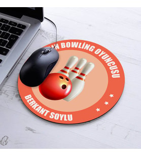 En İyi Bowling Oyuncusu İsme Özel Yuvarlak Mousepad