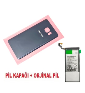 Tkgz Samsung Galaxy NOTE 5 Arka Pil Batarya Kapağı + PİL (CAM) LACİVER