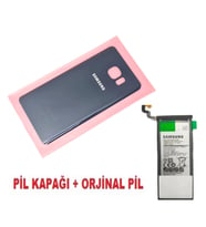 Tkgz Samsung Galaxy NOTE 5 Arka Pil Batarya Kapağı + PİL (CAM) LACİVER