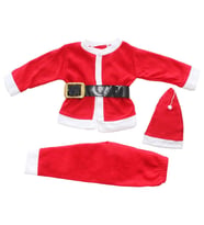 Unisex Kırmızı Kemerli Şapkalı Noel Takım