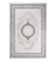 Hoom Rugs Akik 8625 Antrasit Modern Makine Halısı (Antrasit - Krem)