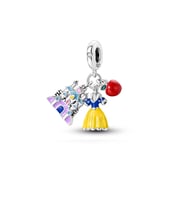 Fubena Disney Güzel Çirkin Elbise ve Şato Sallantılı Charm