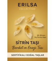 Sertifikalı Brezilya Menşeli Sitrin Taşı Kütle – Ham Diş Formu Doğal Taş 20-25 mm (Çok Renkli)