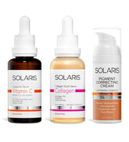SOLARIS C Vitamin Cilt Bakım Serumu+ Kolajen Cilt Bakım Serumu + Aydınlatıcı Leke Kremi