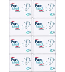 Puremed Hasta Bezi Bel Bantlı Tekstil Yüzey Large L-Büyük 240 Adet (8PK*30)
