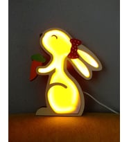 ÇOCUK ODASI DEKORATİF GECE LAMBASI VE AYDINLATMA LED RENK AMBER (EL YAPIMI) (Pembe-Beyaz)