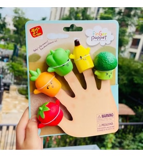 Finger Puppet Meyveler Parmak Kukla Seti 5 Meyveli Oyuncak Parmak Kukla