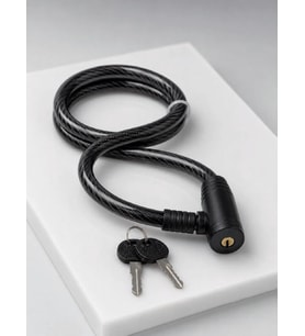 Bisiklet ve Scooter Kilidi 12 mm Çelik Halat 80 cm Anahtarlı Kilit PVC Koruyucu Kaplama 2 Anahtarlı Güvenlik Sistemi