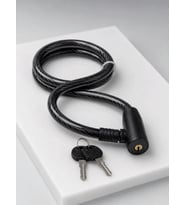 Bisiklet ve Scooter Kilidi 12 mm Çelik Halat 80 cm Anahtarlı Kilit PVC Koruyucu Kaplama 2 Anahtarlı Güvenlik Sistemi