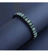 Clays Jewellery Doğal Taş Yeşim Taşı Bileklik, Hematit Taşı Silindir Bileklik, Erkek Bileklik, Kadın Bileklik
