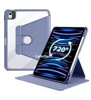 Apple iPad Air 13inç M2/M3 Kılıf Termik Kalem Bölmeli Dönebilen Standlı Case A28 (Leylak)